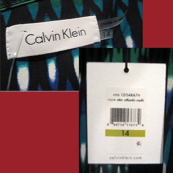 Calvin Klein NEW Atlantis Geometric Tie Dye Drawstring Jumpsuit 14 - Picture 5 of 11